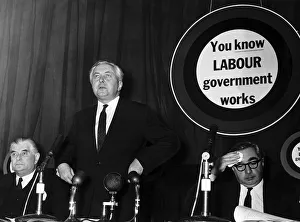 Harold Wilson Prime Minister and George Brown (R) at a Labour Party Confrence 1966 Harold Wilson Prime Minister and George Brown (R) at a Labour Party Confrence 1966