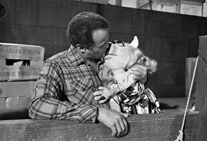 Harry Belafonte joins Miss Piggy November 1978 from The Muppets in a kiss Harry Belafonte joins Miss Piggy November 1978 from The Muppets in a kiss