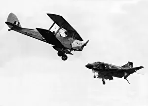 A de Havilland Tiger Moth and a RAF McDonnell Douglas F-4 Phantom at the Sunderland Air A de Havilland Tiger Moth and a RAF McDonnell Douglas F-4 Phantom at the Sunderland Air