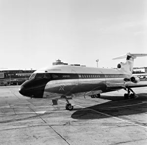 The De Havilland Trident Jet arrived at London Airport for the first time today The De Havilland Trident Jet arrived at London Airport for the first time today