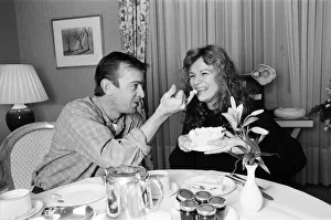 Having tea at St James Club are Julie Walters and Ian Charleson. 6th February 1986 Having tea at St James Club are Julie Walters and Ian Charleson. 6th February 1986
