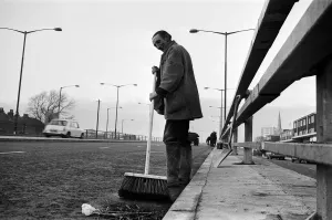 Having worked himself out of one job on the Perry Barr flyover in Birmingham, Mr L Hayden Having worked himself out of one job on the Perry Barr flyover in Birmingham, Mr L Hayden