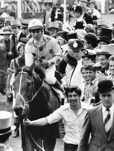 Henbit And Jockey Willie Carson Is Led Into The Winners Enclosure After Winning The 1980 Henbit And Jockey Willie Carson Is Led Into The Winners Enclosure After Winning The 1980
