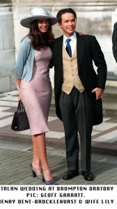 Henry Dent Brocklehurst with his wife Lily Dent Brocklehurst at an Italian wedding at Henry Dent Brocklehurst with his wife Lily Dent Brocklehurst at an Italian wedding at