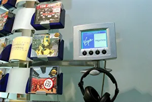 Hi-tech equipment in Virgin Megastore shop at Glasgow Hi-tech equipment in Virgin Megastore shop at Glasgow