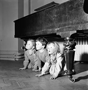 Hide and Seek. Infant schoolchildren playing during a dance and movement class Hide and Seek. Infant schoolchildren playing during a dance and movement class