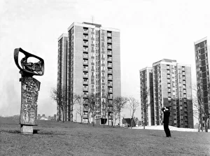 The high rise flats at Cruddas Park Housing Estate in Newcastle 12 March 1965 - the ultra The high rise flats at Cruddas Park Housing Estate in Newcastle 12 March 1965 - the ultra