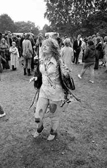 Hippy girl dancing at Free Hyde Park Pop Festival featuring Canned Heat Hippy girl dancing at Free Hyde Park Pop Festival featuring Canned Heat