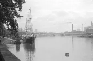 HMS Discovery on the River Thames Circa 1965 HMS Discovery on the River Thames Circa 1965