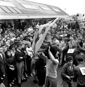 Holidaymakers dancing at Blackpool 5th August 1958 Holidaymakers dancing at Blackpool 5th August 1958