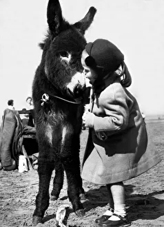 Holidays - Children with Animals Donkey Dorothy 4 Years old with a young Donkey Holidays - Children with Animals Donkey Dorothy 4 Years old with a young Donkey