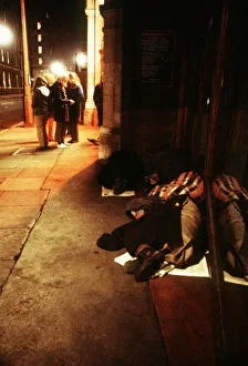 Homeless people on mortimer street in London Dbase MSI Homeless people on mortimer street in London Dbase MSI