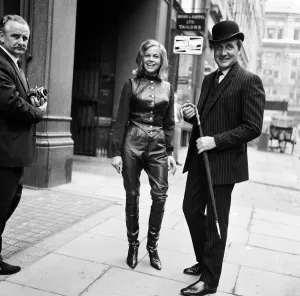 Honor Blackman and Patrick MacNee from the television programme The Avengers Honor Blackman and Patrick MacNee from the television programme The Avengers