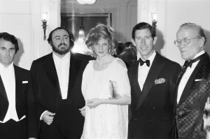 HRH Princess Diana The Princess of Wales and Prince Charles with Italian tenor Luciano HRH Princess Diana The Princess of Wales and Prince Charles with Italian tenor Luciano