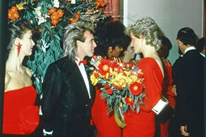 Images Dated 21st November 1985: HRH The Princess of Wales, Princess Diana, meeting with Peter Stringfellow