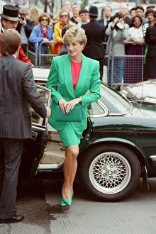 HRH The Princess of Wales, Princess Diana, arrives for an event HRH The Princess of Wales, Princess Diana, arrives for an event