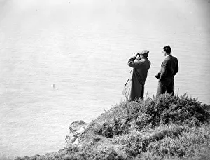I see no ships, two gentleman look across the English Channel from Beachy Head I see no ships, two gentleman look across the English Channel from Beachy Head