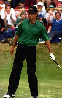 Ian Baker Finch shows delight as he eagles the 17th A©Mirrorpix Ian Baker Finch shows delight as he eagles the 17th A©Mirrorpix