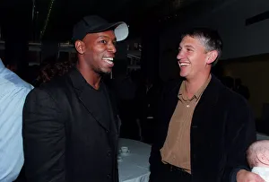 Ian Wright Football March 98 Arsenal footballer with TV Presenter Ian Wright Football March 98 Arsenal footballer with TV Presenter