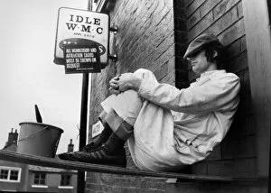 Images Dated 12th December 1981: Idle workers club. Lazy Chris Marshall, club member has been out of work for a year