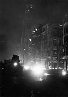 Incendiary bombs seen here dropping on the City of London on the night of 29th December Incendiary bombs seen here dropping on the City of London on the night of 29th December