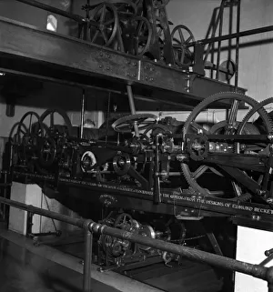 Inside Big Ben clock in London 1949. O19836 - 001 Inside Big Ben clock in London 1949. O19836 - 001