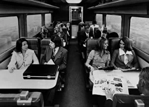 Images Dated 1st May 1977: Inside a second class saloon of an Inter-City 125 train on 1st May 1977