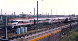 Some Inter-City 225s and 125s standing at Heaton Depot on 29th July 1998 Some Inter-City 225s and 125s standing at Heaton Depot on 29th July 1998