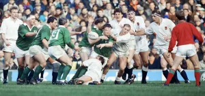 Irelands Gary Halpin seen here 2nd left with head band in action against England at Irelands Gary Halpin seen here 2nd left with head band in action against England at