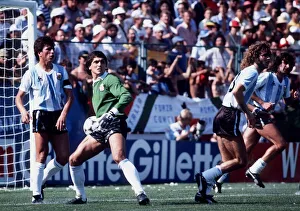 Italy v Argentina World Cup 1982 football Argentine goalkeeper Fillol about to throw ball Italy v Argentina World Cup 1982 football Argentine goalkeeper Fillol about to throw ball