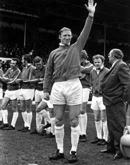 Jack Charlton salutes the crowd before making his 600th appearence for Leeds United in Jack Charlton salutes the crowd before making his 600th appearence for Leeds United in