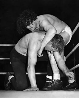 Jack Doyle v. Eddie Phillips all in wrestling match at Harringay Jack Doyle v. Eddie Phillips all in wrestling match at Harringay