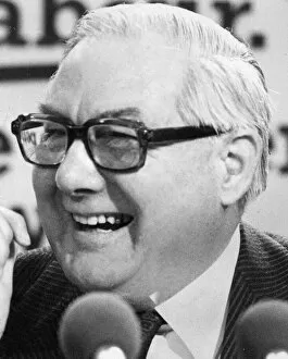 Images Dated 2nd May 1979: James Callaghan laughing during press conference - May 1979 02 / 05 / 1979