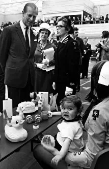 Images Dated 1st June 1972: Jamie Burke of Liverpool celebrates his first birthday when Prince Philip visits Grange