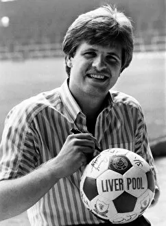 Images Dated 31st August 1984: Jan Molby, Liverpool Football Player, 1984?1996, photo-call after signing for the club