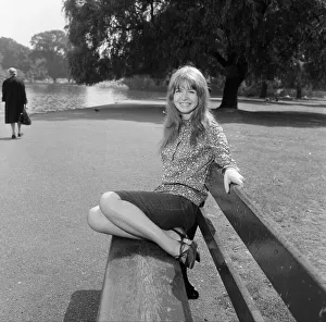 Jane Asher , girlfriend The Beatle Paul McCartney. Picture taken in the park Jane Asher , girlfriend The Beatle Paul McCartney. Picture taken in the park