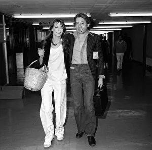 Jane Birkin April 1977 And her husband Serge Gainsbourg arriving at Heathrow Jane Birkin April 1977 And her husband Serge Gainsbourg arriving at Heathrow