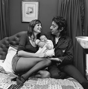 Jane Birkin, English actress with baby daughter Charlotte Lucy Gainsbourg Jane Birkin, English actress with baby daughter Charlotte Lucy Gainsbourg