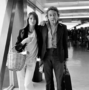 Jane Birkin and Serge Gainsbourg at London Airport April 1977 Jane Birkin and Serge Gainsbourg at London Airport April 1977