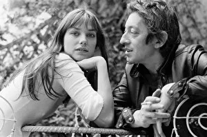 Images Dated 7th May 1972: Jane Birkin & Serge Gainsbourg, pictured together at home in Paris, France