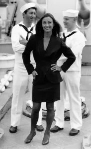 Jane Seymour British actress aboard HMS Belfast, August 1989 Jane Seymour British actress aboard HMS Belfast, August 1989