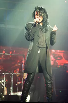 Images Dated 21st October 1990: Janet Jackson performing on her Rhythm Nation World Tour at Wembley Arena