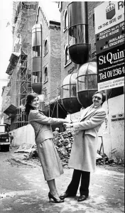 Janet Jameson and her uncle Gerry Moran in Matthew Street in Liverpool, England Janet Jameson and her uncle Gerry Moran in Matthew Street in Liverpool, England