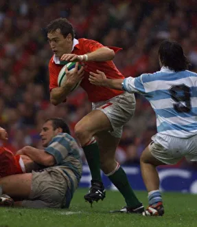 Jason Jones Hughes breaks through in October 1999, during the Wales v Argentina match Jason Jones Hughes breaks through in October 1999, during the Wales v Argentina match