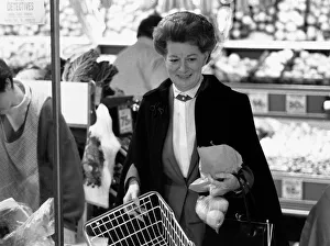 Jean Alexander British actress shopping 1987 Jean Alexander British actress shopping 1987