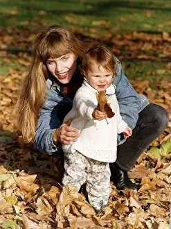 Images Dated 19th November 1993: Jennifer Calvert actress with her baby daughter Georgia