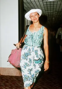 Jenny Agutter film actress at airport in August 1989 Jenny Agutter film actress at airport in August 1989