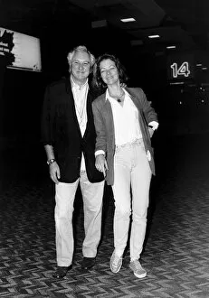 Images Dated 22nd December 1991: Jenny Seagrove Actress with boyfriend Michael Winner setting of to Barbados for christmas