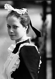 Jenny Seagrove actress in a maids costume for her part in the film A Woman Of Substance Jenny Seagrove actress in a maids costume for her part in the film A Woman Of Substance