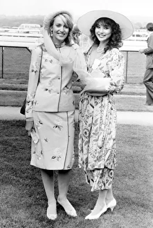 Jerry Hall with Maria Helvin at Ascot June 1982 Jerry Hall with Maria Helvin at Ascot June 1982